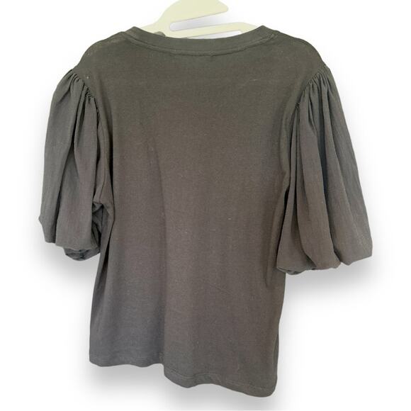 Sanctuary - Dream State Tee, Black Puff Sleeve Top Size Medium - Picture 13 of 13